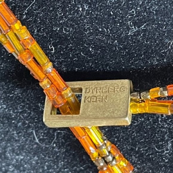 Vintage Dyberg and Kern Multi Strand Beaded Lariat with Gold tone Ends Gorgeous - Picture 2 of 7